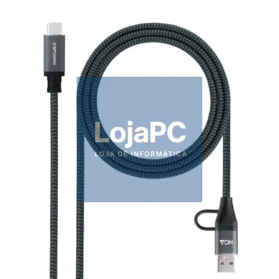Nanocable Cabo USB3.2 100W USB-C+A/USB-C 1 M