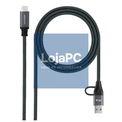 Nanocable Cabo USB3.2 100W USB-C+A/USB-C 1,5 M