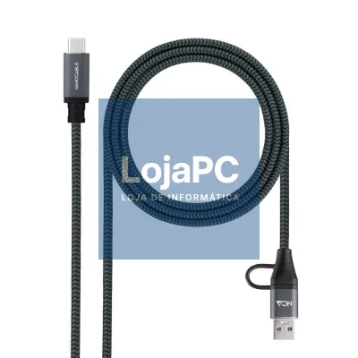Nanocable Cabo USB3.2 100W USB-C+A/USB-C 2 M