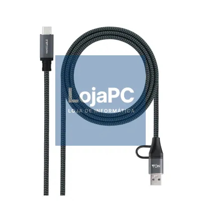 Nanocable Cabo USB3.2 100W USB-C+A/USB-C 3 M