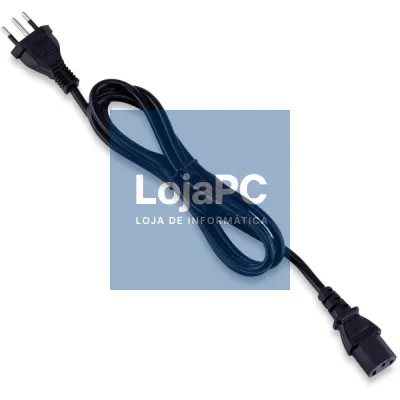 Cabo de Alimentação PC-Monitor 1.80m Preto