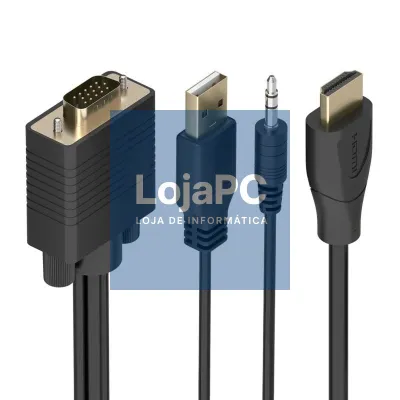 Aisens Cabo Conversor HDMI a SVGA y Audio 1m