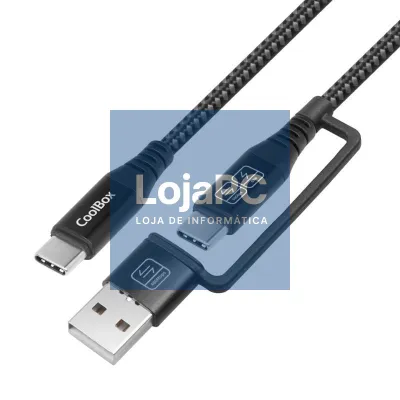 COOLBOX CABO TRENZ USB-C+A/USB-C 3.2 GEN2 1.8