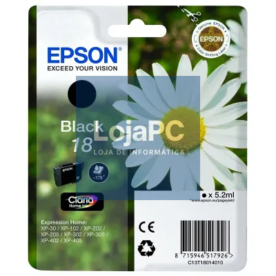 Epson Tinteiro T1801 Preto