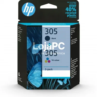 HP Tinteiro Multipack 305 Preto+Cor