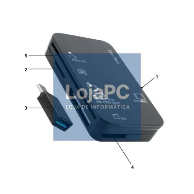 Coolbox Leitor CRE4 DNIE/CARTÕES EXT.+ ADAP.USB-C