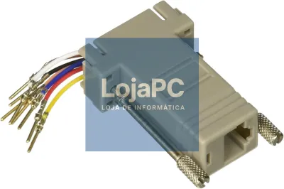 Adaptador RJ45 F/DB9 M Cinza
