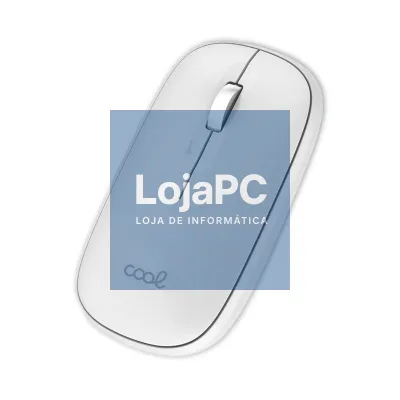 2 in 1 Wireless Silent Mouse (Bluetooth + USB Adapt.) COOL Slim White