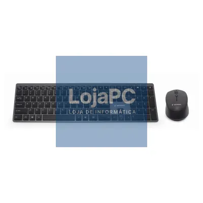 Gembird Kit Teclado+Rato Inalámbr. Pro Slim Preto
