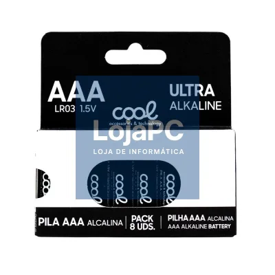 Alkaline AAA LR03 COOL Battery (Pack 8 units)