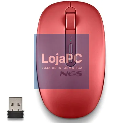 NGS Rato sem fios 2.4GHZ Dual BT FOGDUAL RED