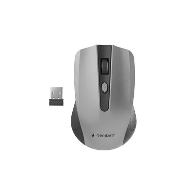 Gembird Rato Óptico Inalámbr. 1600 DPI Preto/Cinzento