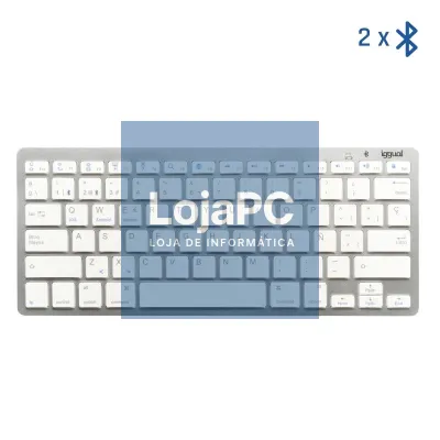iggual Teclado Bluetooth Slim TKL-BT prateado 2 canal