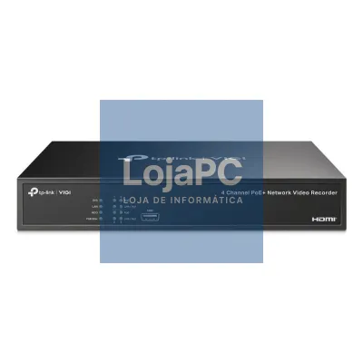 VIGI Gravador IP NVR1004H-4P Rack 01 HDD 04 C PoE