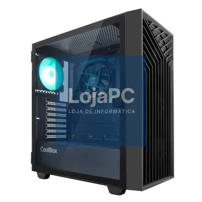 Coolbox Caixa Gaming ATX GA300 GRIDLINE Black