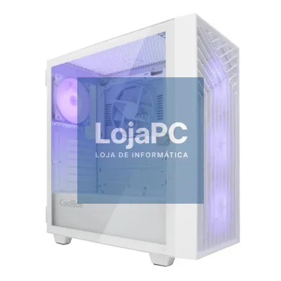 Coolbox Caixa Gaming ATX GA300 GRIDLINE White