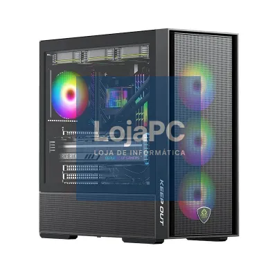 Keep Out Caixa M-Atx KO XC-805 MESH ARGB Usb3 Black