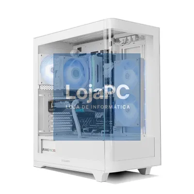 NOX Semi-torre HUMMER ETHER Cristal Curvo Branco