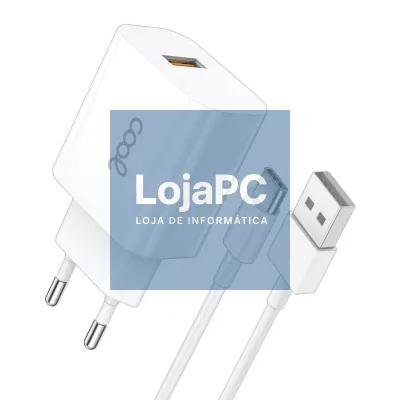 Charger + Cable Type C COOL Universal 2.4Amp White