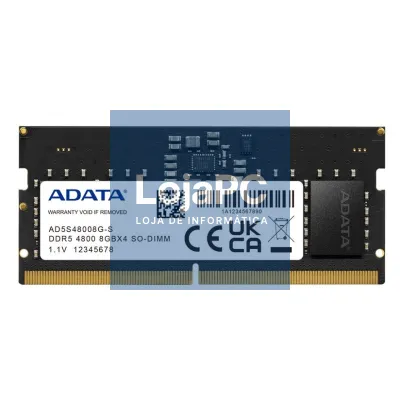ADATA RAM AD5S48008G-S SO DIMM 8GB 4800Mhz DDR5