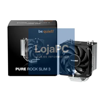 be quiet! Ventoinha Pure Rock Slim 3 10 cm Prateado