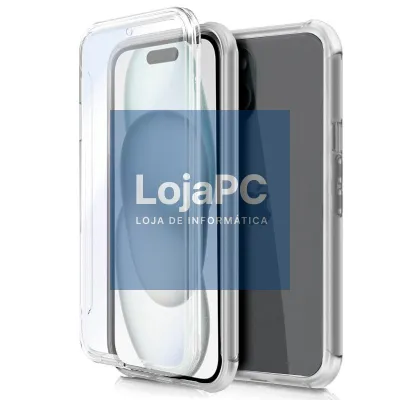 COOL 3D Silicone Case for iPhone 15 (Transparent Front + Back)