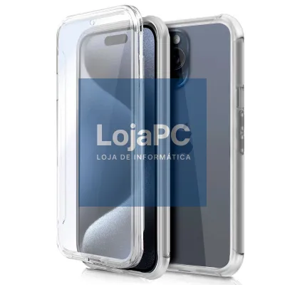 COOL 3D Silicone Case for iPhone 15 Pro (Transparent Front + Back)