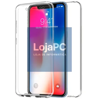 COOL 3D Silicone Case for iPhone X / iPhone XS (Transparent Front + Back)