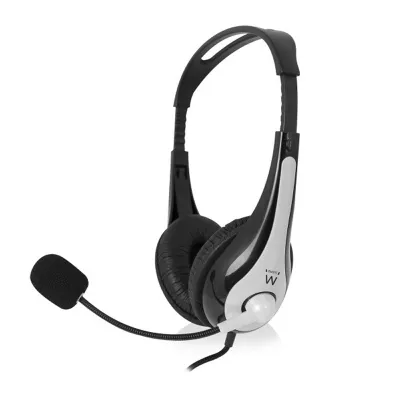 EWENT EW3562 Auscultadores + Microfone Stéreo preto