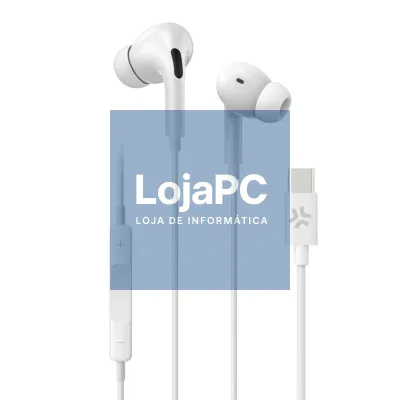 Celly Auscultadores cabo Usb-C Branco