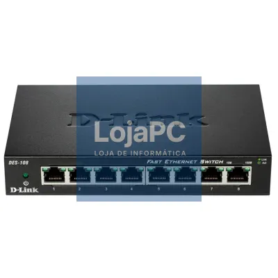 D-Link DES-108 Switch 8x10/100Mbps Metal
