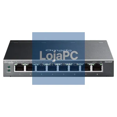 TP-Link ES208GP Switch 8xGbE PoE+ Acero Desktop