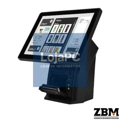 POS Zonerich ZQ-P1088MAX+ - Intel J6412 / DDR4 4GB / SSD 120GB / Touch 15.6" / Imp 80mm / VFD 2x20 / W11 PRO