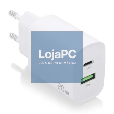 Carregador de parede Aisens A110-0754/ 1xUSB Tipo-C/ 1xUSB/ 20W