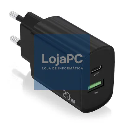Carregador de parede Aisens A110-0755/ 1xUSB Tipo-C/ 1xUSB/ 20W