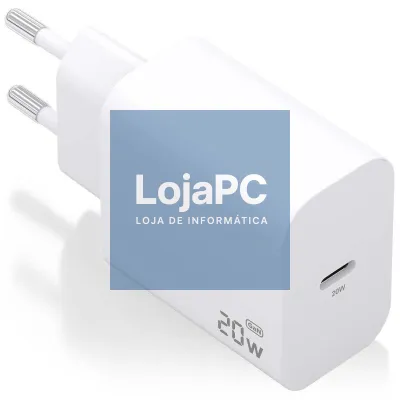 Carregador de parede GaN Aisens A110-0938/ 1xUSB Tipo-C/ 20W/ Branco