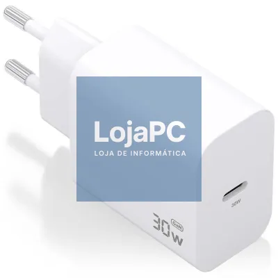 Carregador de parede GaN Aisens A110-0940/ 1xUSB Tipo-C/ 30W/ Branco