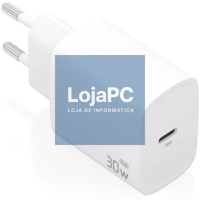 Carregador de parede GaN Aisens A110-0950/ 1xUSB Tipo-C/ 30W/ Branco