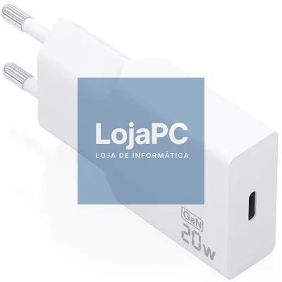 Carregador de parede GaN Aisens A110-0997/ 1xUSB Tipo-C/ 20W/ Branco