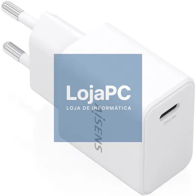 Carregador de parede GaN Aisens A110-1023/ 1xUSB Tipo-C/ 20W/ Branco