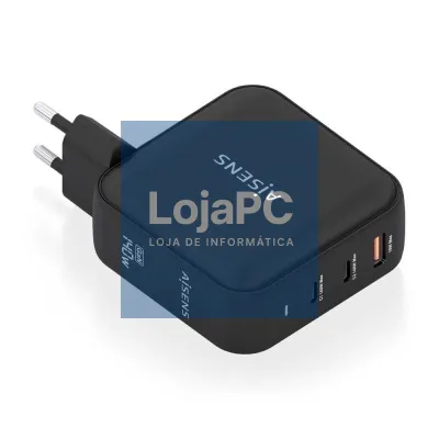 Carregador de parede GaN Aisens ASCH-140W3P031-BK/ 2xUSB Tipo-C/ 1xUSB/ 140W