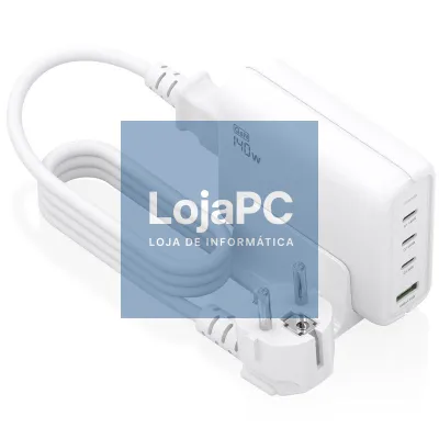 Carregador Secretária GaN Aisens ASCH-140W4P055-W/ 3xUSB Tipo-C/ 1xUSB/ 140W