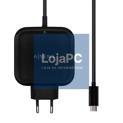 Carregador de parede Aisens ASCH-1PD65WL-BK/ 1xUSB Tipo-C/ 65W