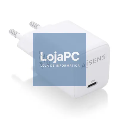 Carregador de parede GaN Aisens ASCH-35W1P016-W/ 1xUSB Tipo-C/ 35W
