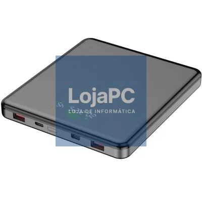 Powerbank 20000mAh Leotec LEPOW100W20G/ 100W/ Cinzento/ inclui Cabo USB Tipo-C