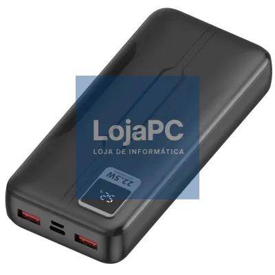 Powerbank 20000mAh Leotec LEPOW20W22K/ 22.5W/ Preta