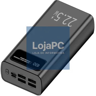 Powerbank 30000mAh Leotec LEPOW30W22W/ 22.5W/ Preta