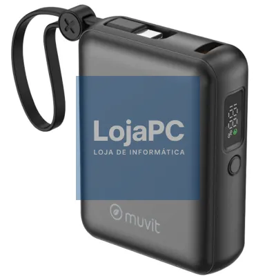 Powerbank 10000mAh Muvit For Change MCCHP0014/ 35W/ Preta