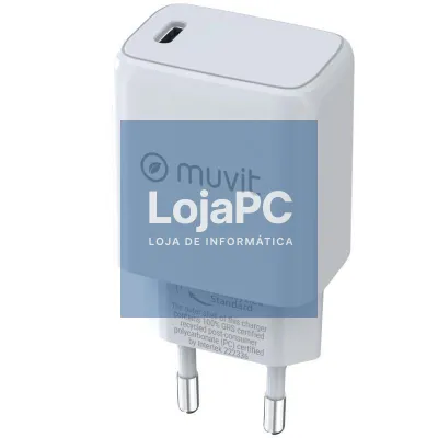 Carregador de parede Muvit For Change MCACC0014/ 1xUSB Tipo-C/ 30W