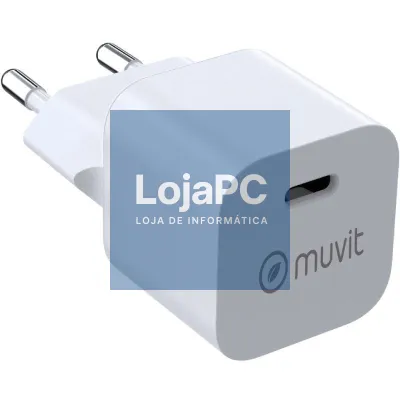 Carregador de parede Muvit For Change MCACC0048/ 1xUSB Tipo-C/ 20W
